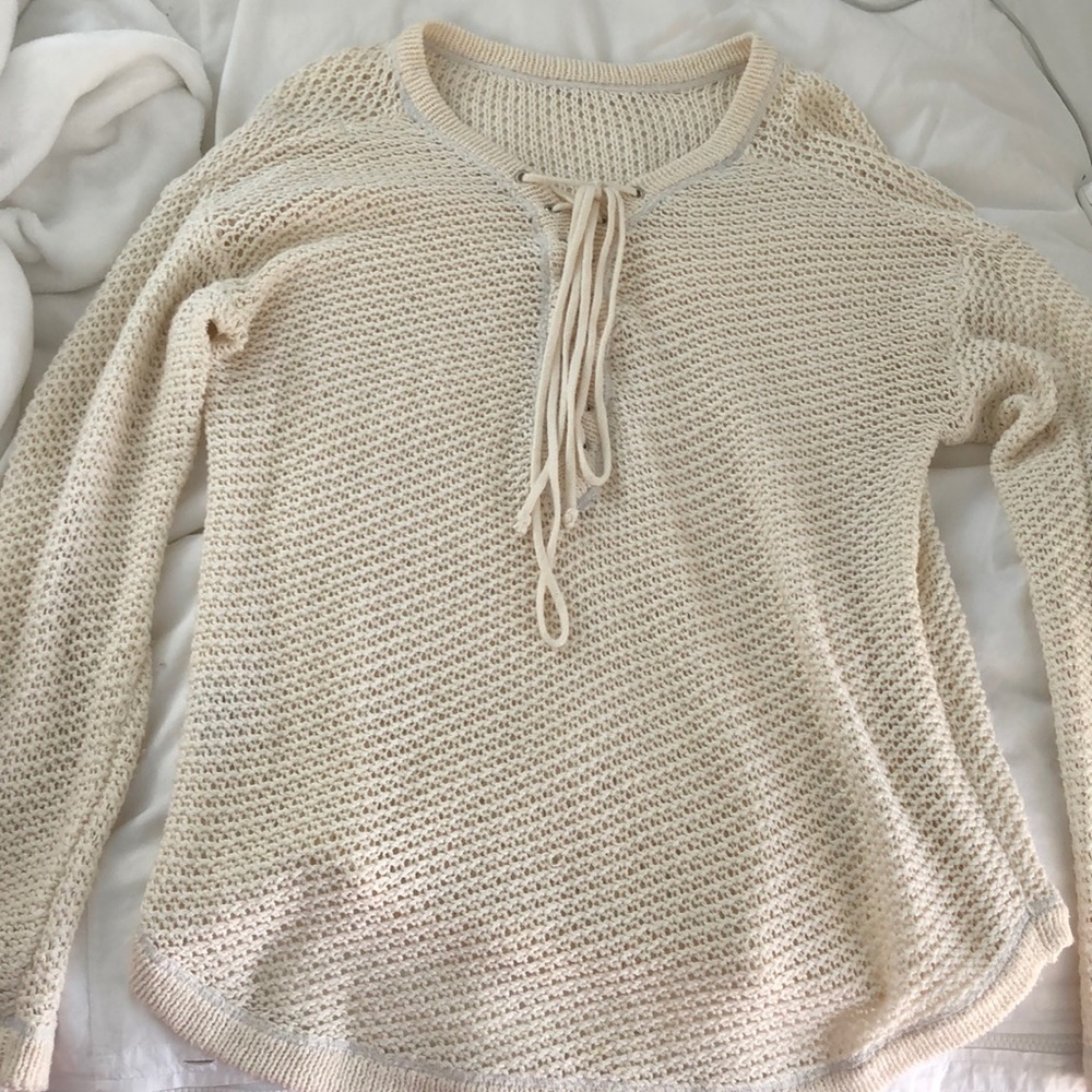 Cream knitted sweater